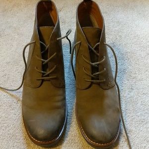 Franco Sarto Lace Up Block Heel Booties